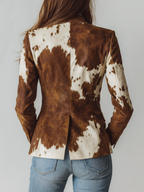 Agathe | Vintage Printed Cow Blazer Eco-Responsible