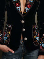 Apolline | Multicolored Embroidered Blazer