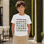🔥🎁 New Arrival: Half-Price Offer 🔥 Children's T-shirt with Dinosaur and Letter Prints