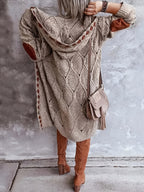 Drawstring Hooded - Cardigan