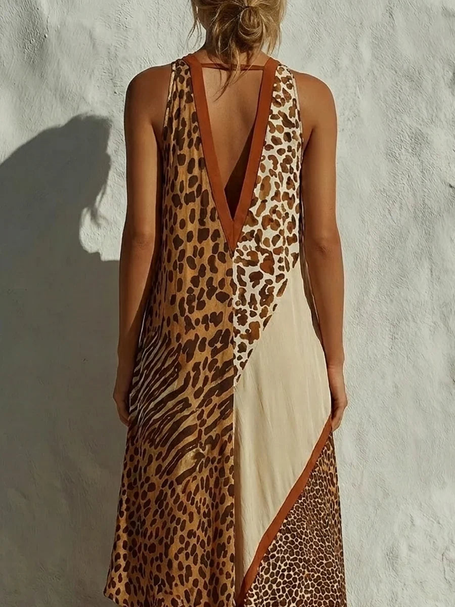 Bohemian Animal Print Dress