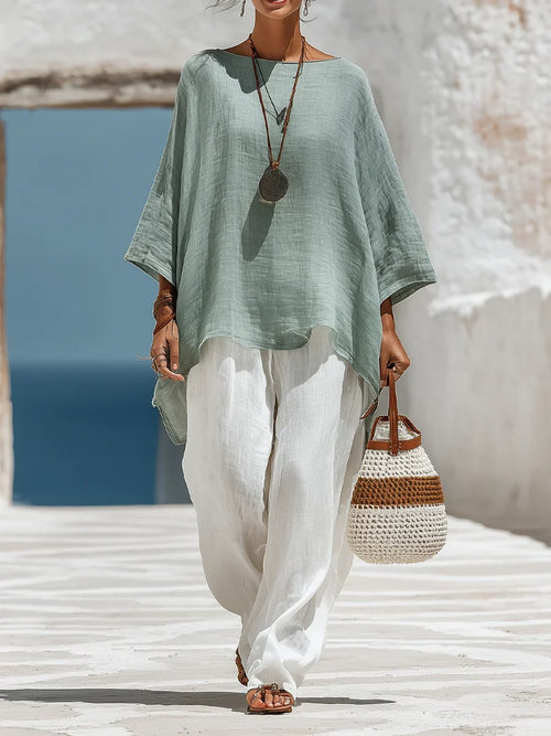 Asymmetric Linen Shirt
