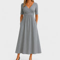 Phoebe | V-Neck Wrap Midi Dress for Women