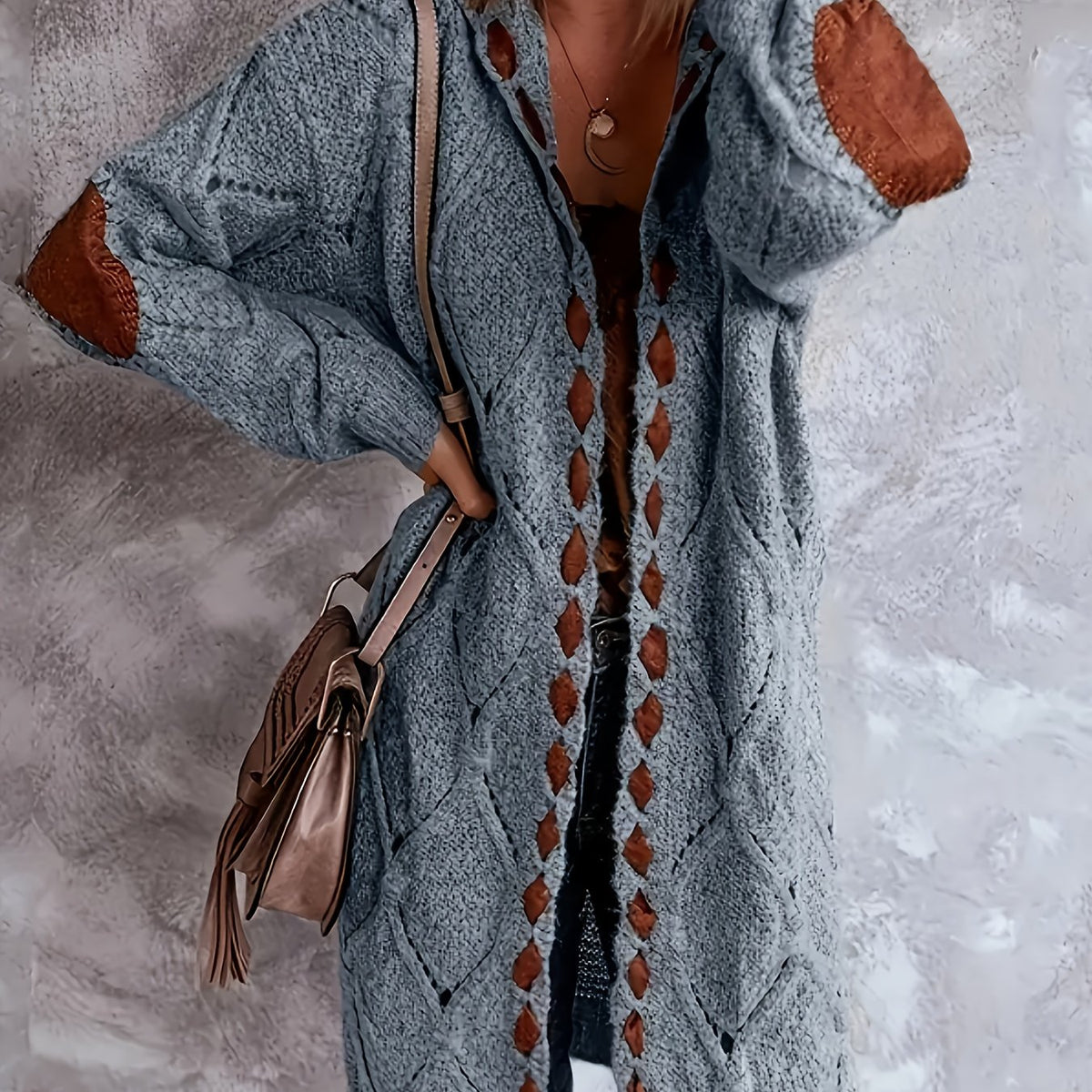 Drawstring Hooded Cardigan