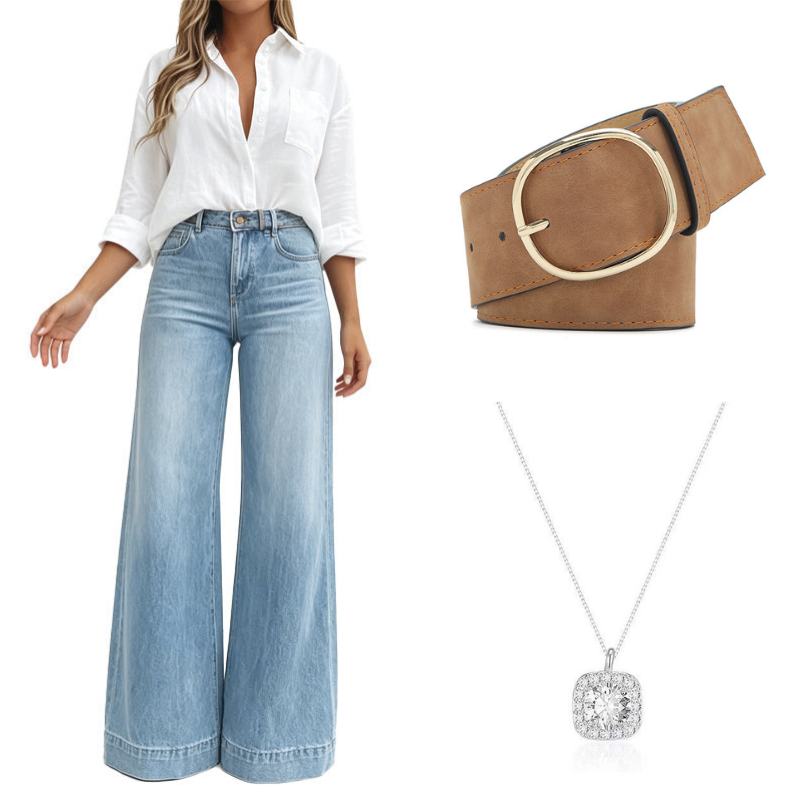 Wide-Leg Vintage Jeans