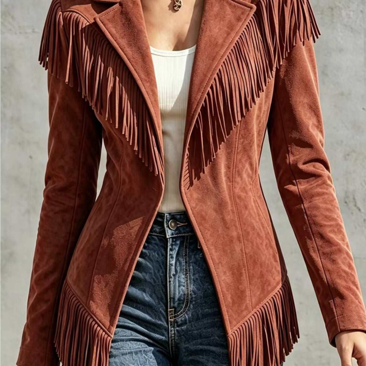 Fringed Lapel Jacket