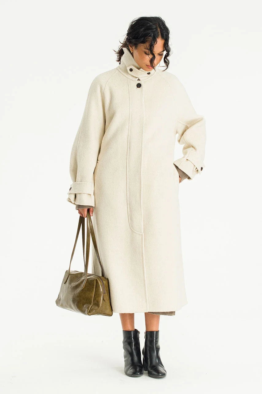 The Amélie Luxe™ Ivory Longline Coat