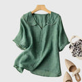 Mena | Peter Pan Collar Button-Down Blouse for Women