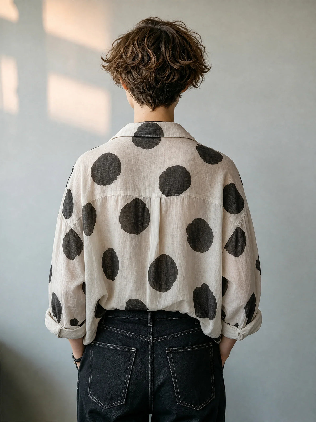 Polka Dot Linen Shirt