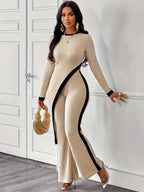 Women's Set • Asymmetrical Hem T-Shirt and Flared Pants
