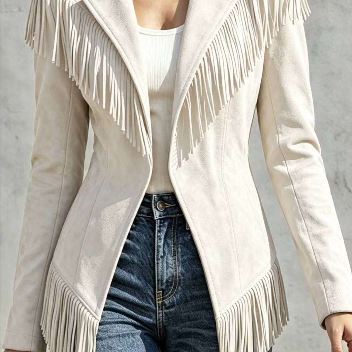 Fringed Lapel Jacket