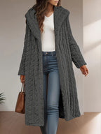 Women's Fashion Casual Hooded Faux Trim Warm Long for Autumn/Winter