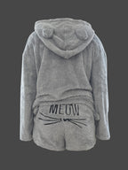 [Women's Hooded Set] Fashion Women's Casual Solid Color Long Sleeve Hooded Set