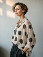 Polka Dot Linen Shirt