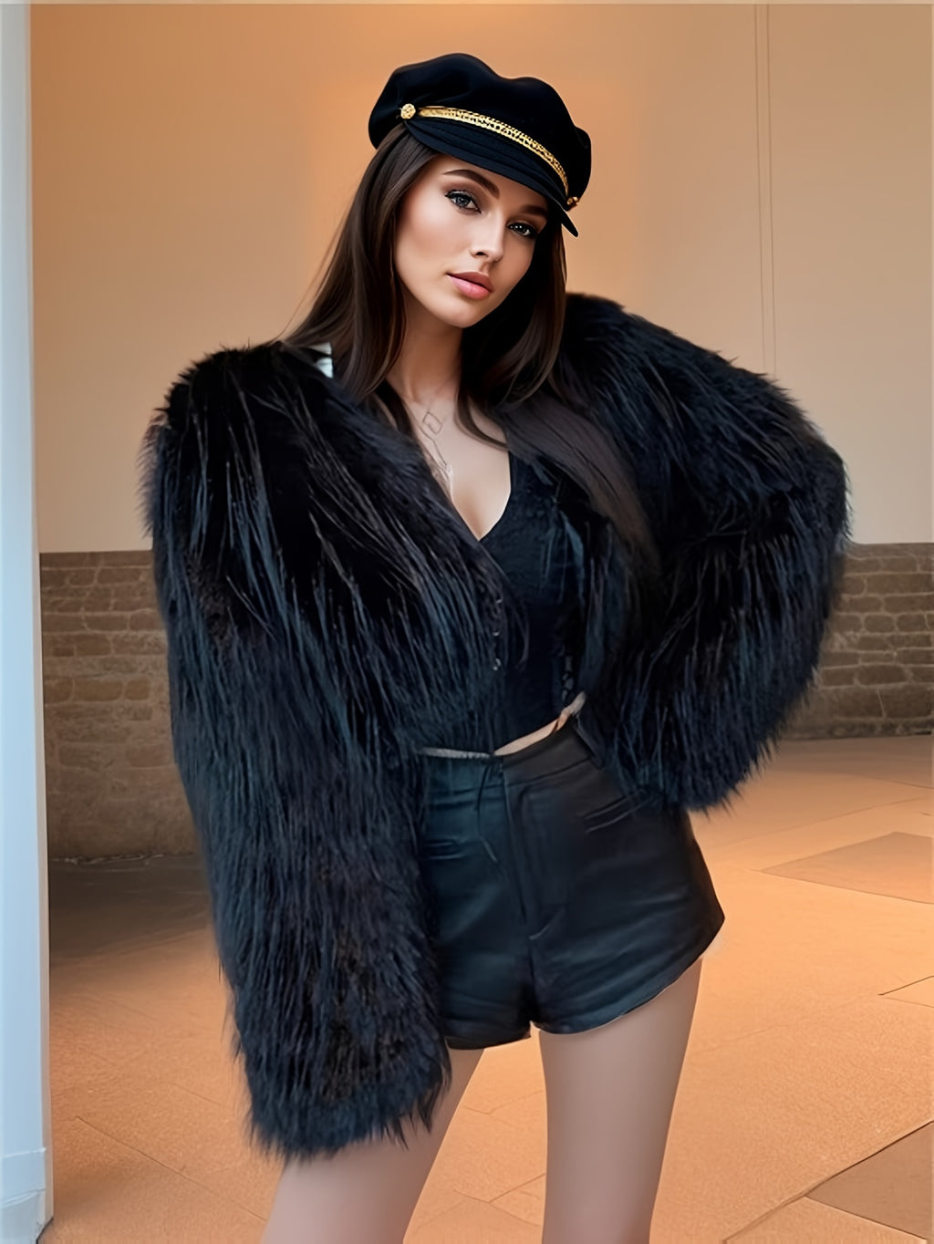 Women's Short Faux