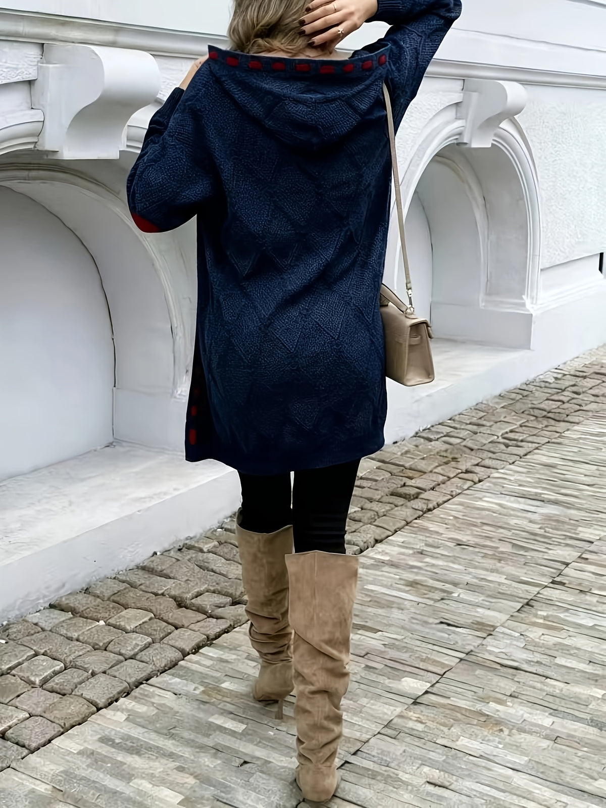 Drawstring Hooded - Cardigan