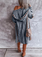 Drawstring Hooded - Cardigan