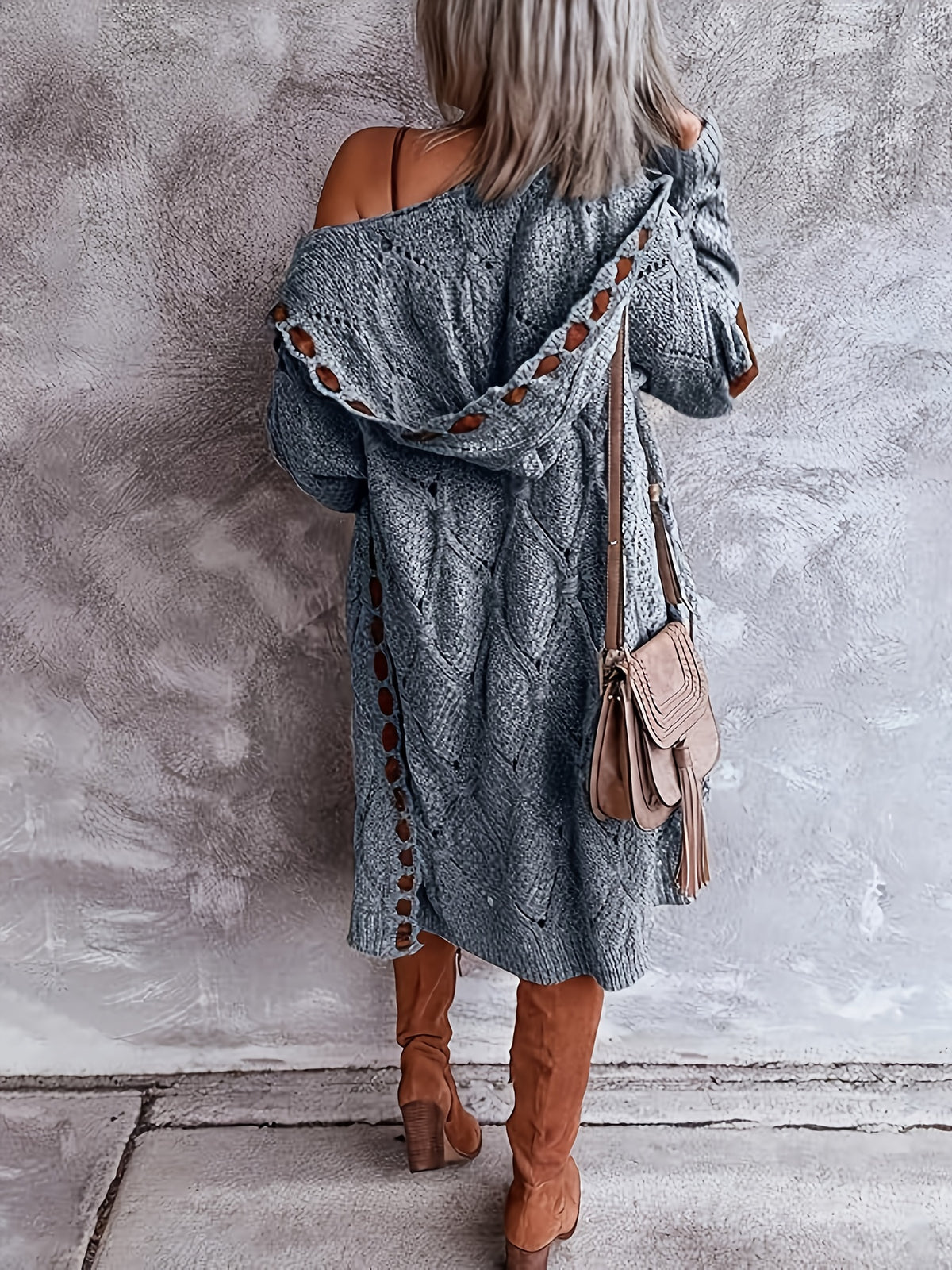 Drawstring Hooded - Cardigan