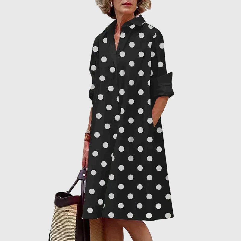 Jolie | Midi Shirt Dress with Pockets for Women