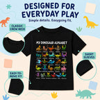 🔥🎁 New Arrival: Half-Price Offer 🔥 Children's T-shirt with Dinosaur and Letter Prints