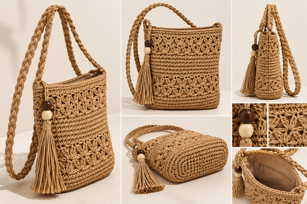 Eliana Handwoven Jute Crossbody Bag