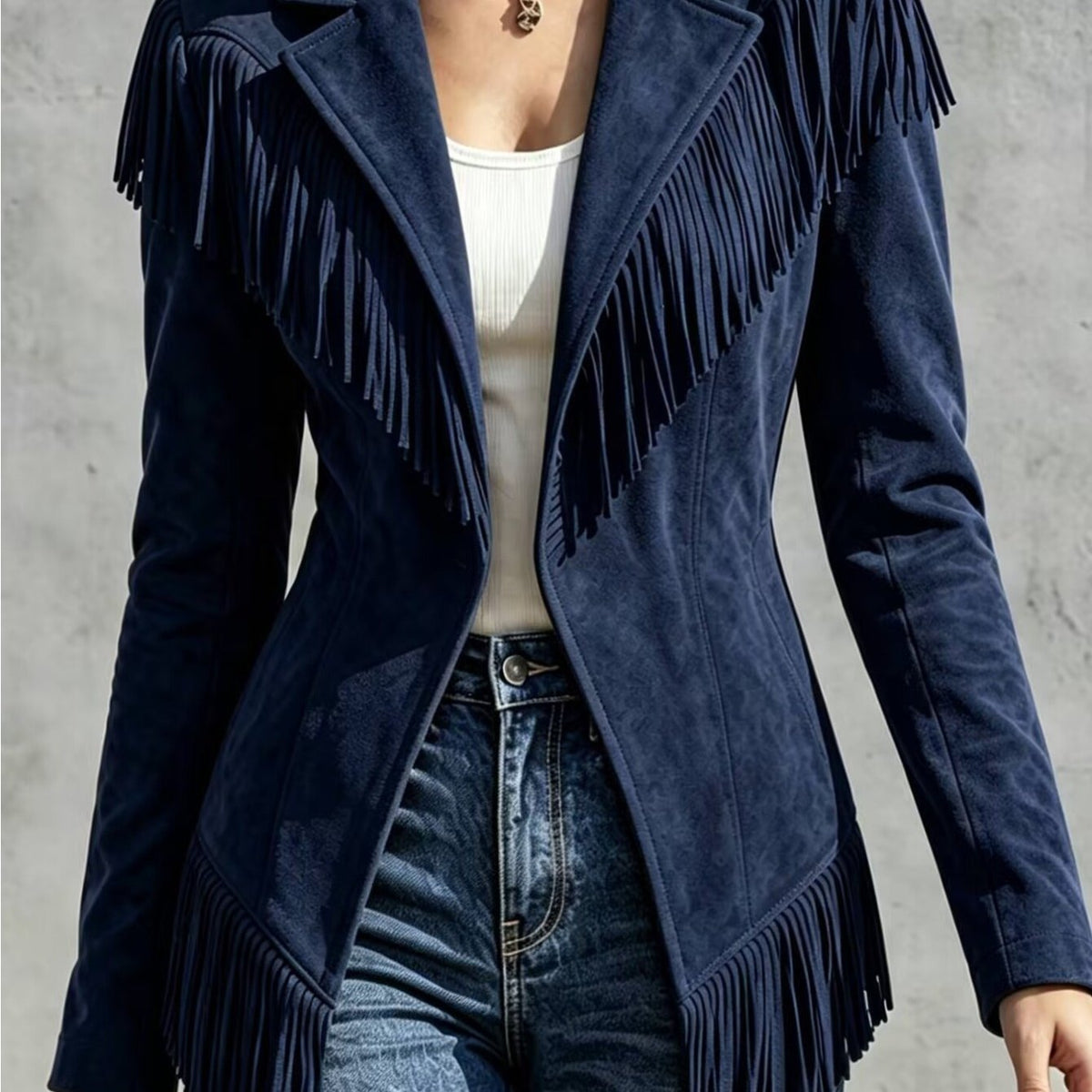 Fringed Lapel Jacket