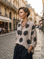 Polka Dot Linen Shirt