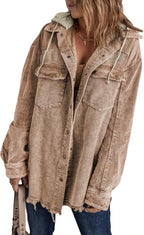Corduroy Color Block Shacket