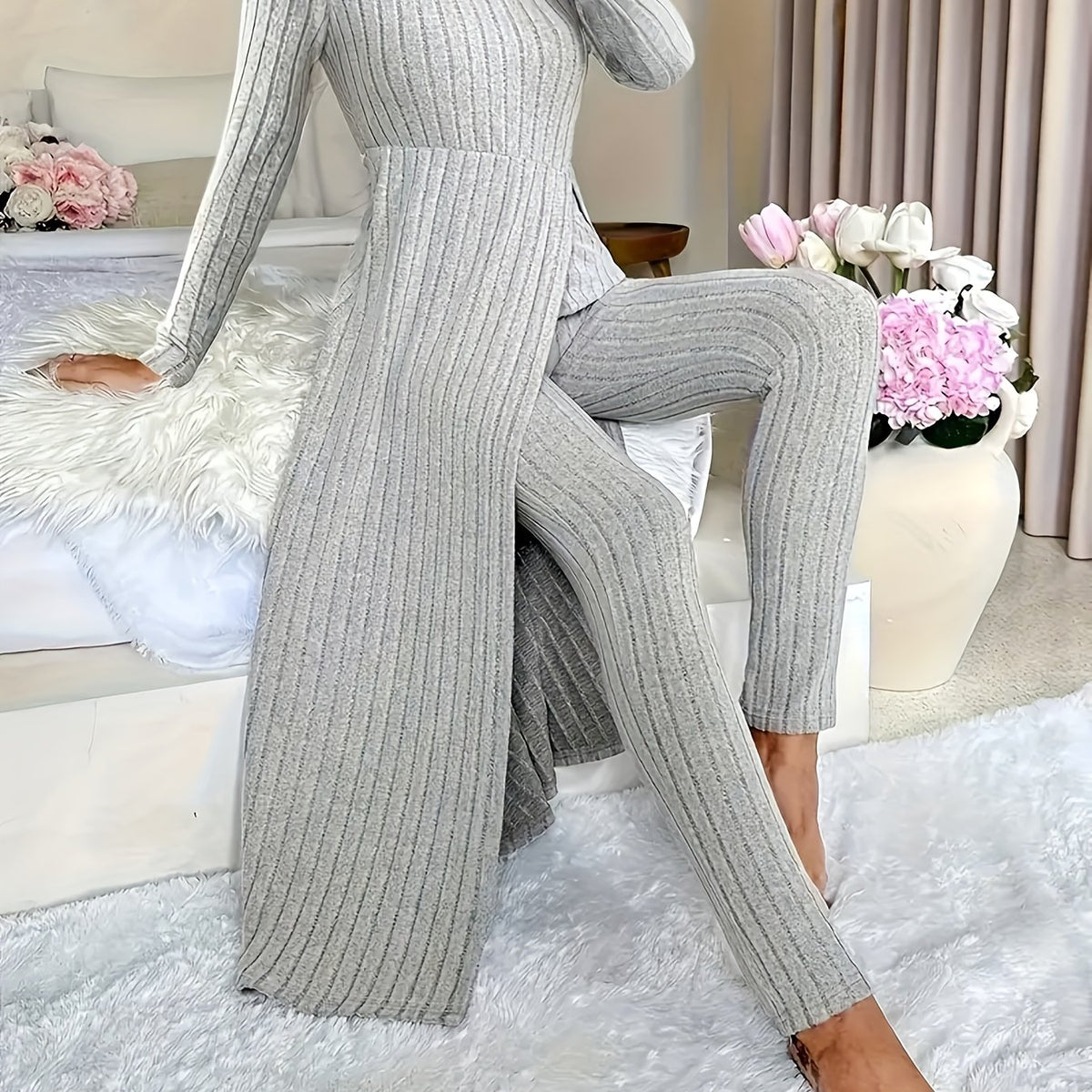 High-Slit Robe Set