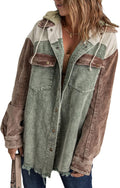 Corduroy Color Block Shacket