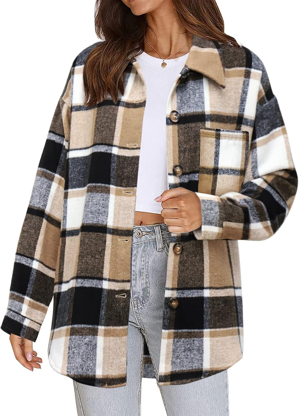 Classic Plaid Shirt Jacket