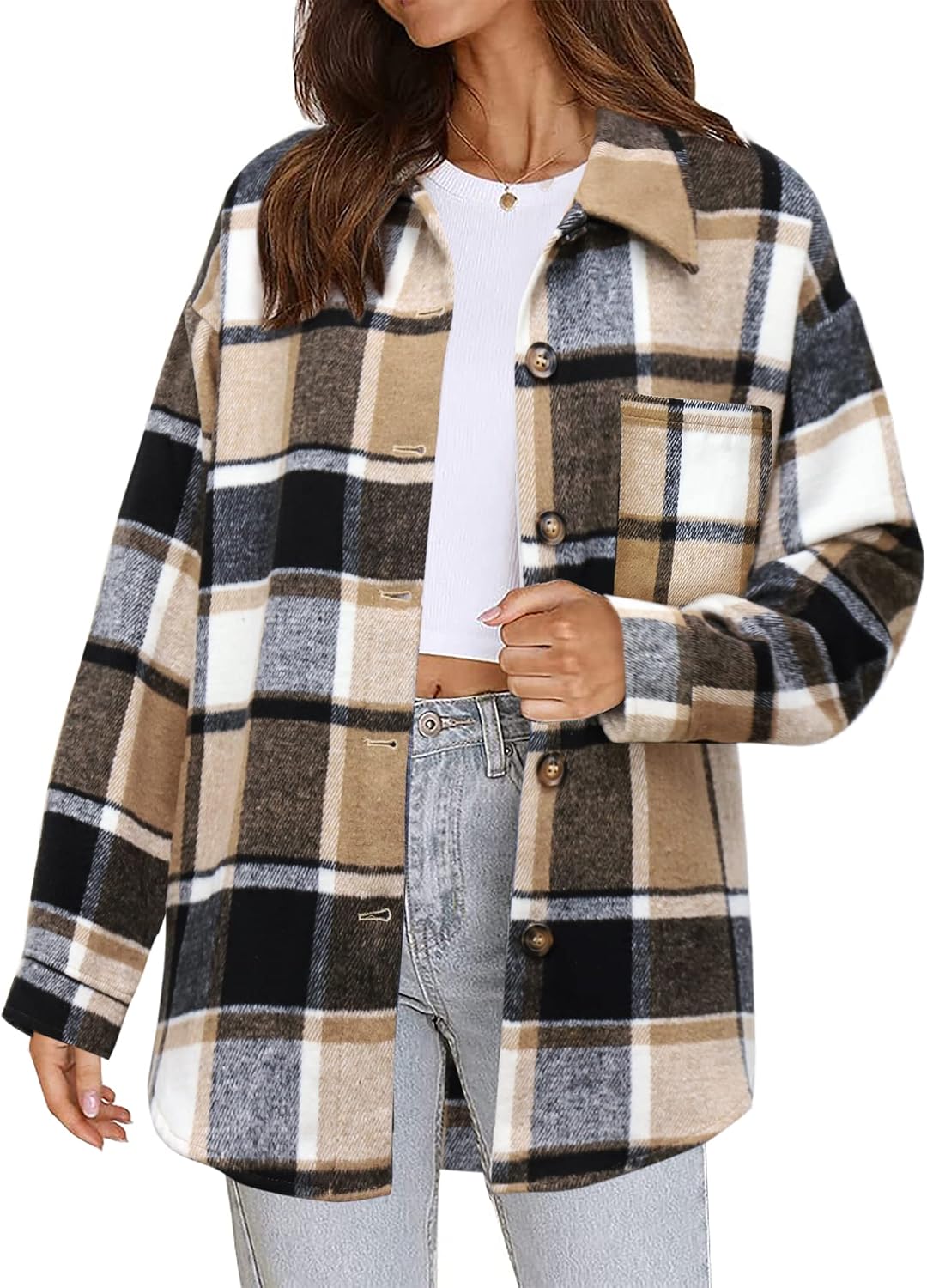 Classic Plaid Shirt Jacket