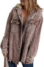 Corduroy Color Block Shacket