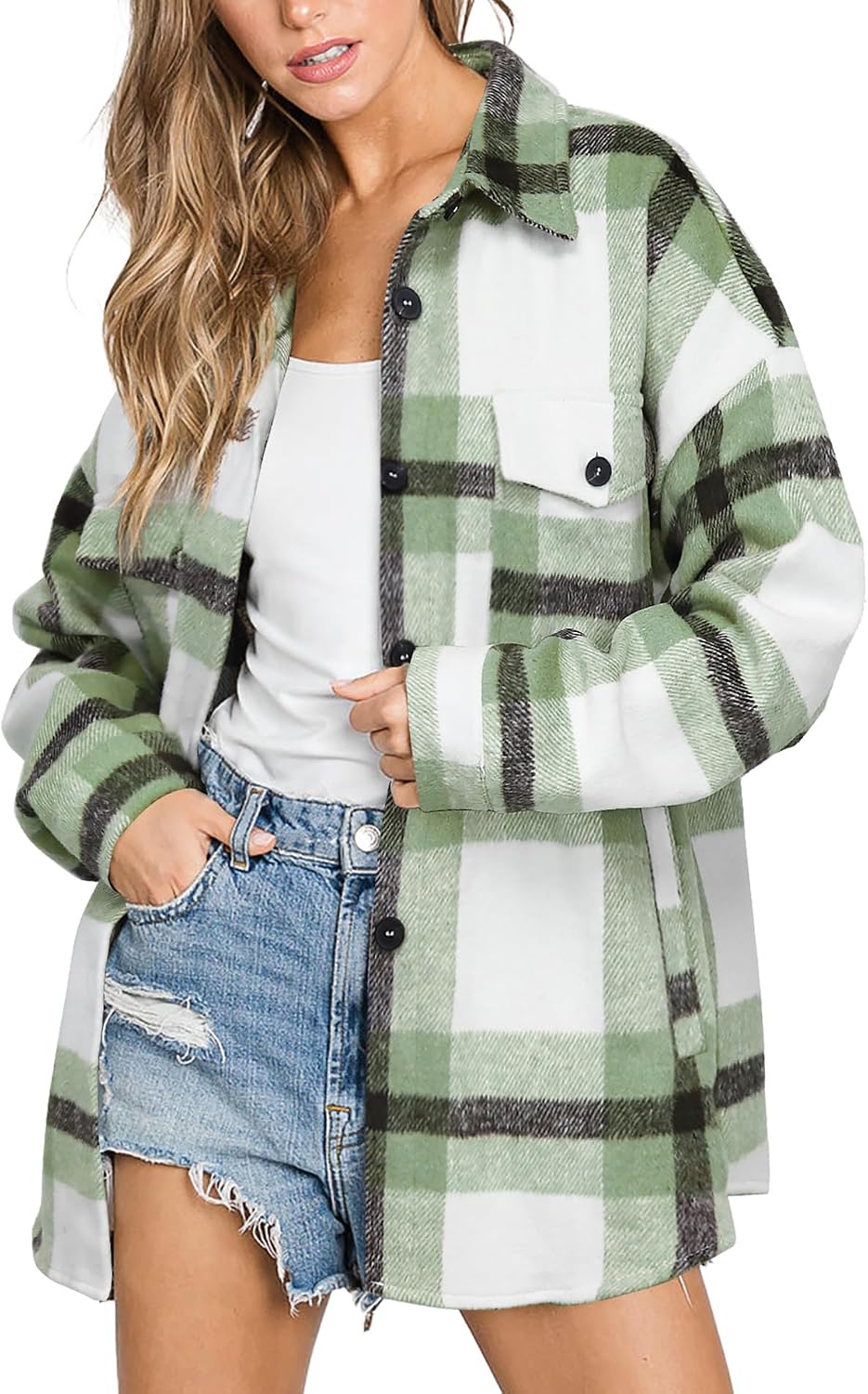 Classic Plaid Shirt Jacket