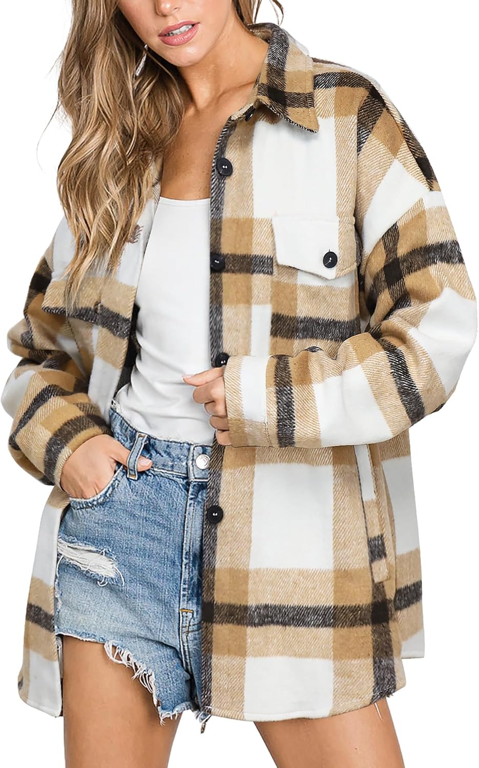 Classic Plaid Shirt Jacket