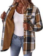 Sherpa Lined Plaid Coat