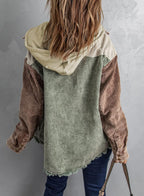 Corduroy Color Block Shacket