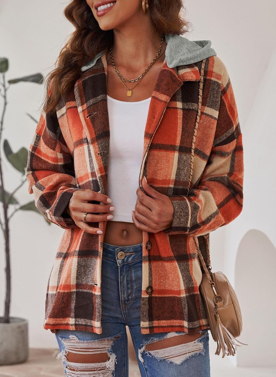 Hooded Flannel Shacket
