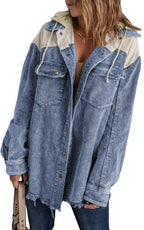 Corduroy Color Block Shacket