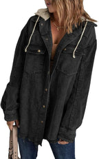 Corduroy Color Block Shacket