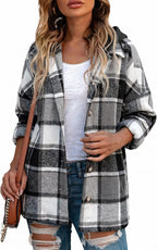 Hooded Flannel Shacket