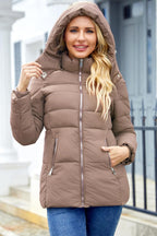 Packable Puffer with Hood Warm Lightweight