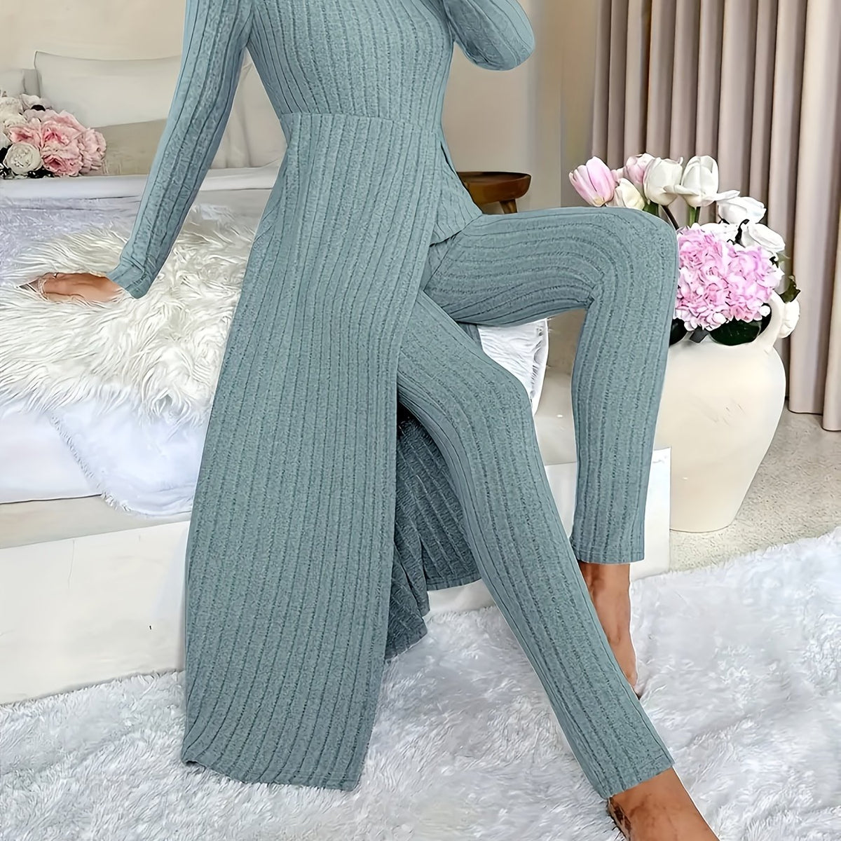 High-Slit Robe Set