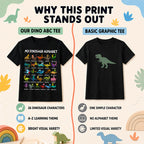 🔥🎁 New Arrival: Half-Price Offer 🔥 Children's T-shirt with Dinosaur and Letter Prints