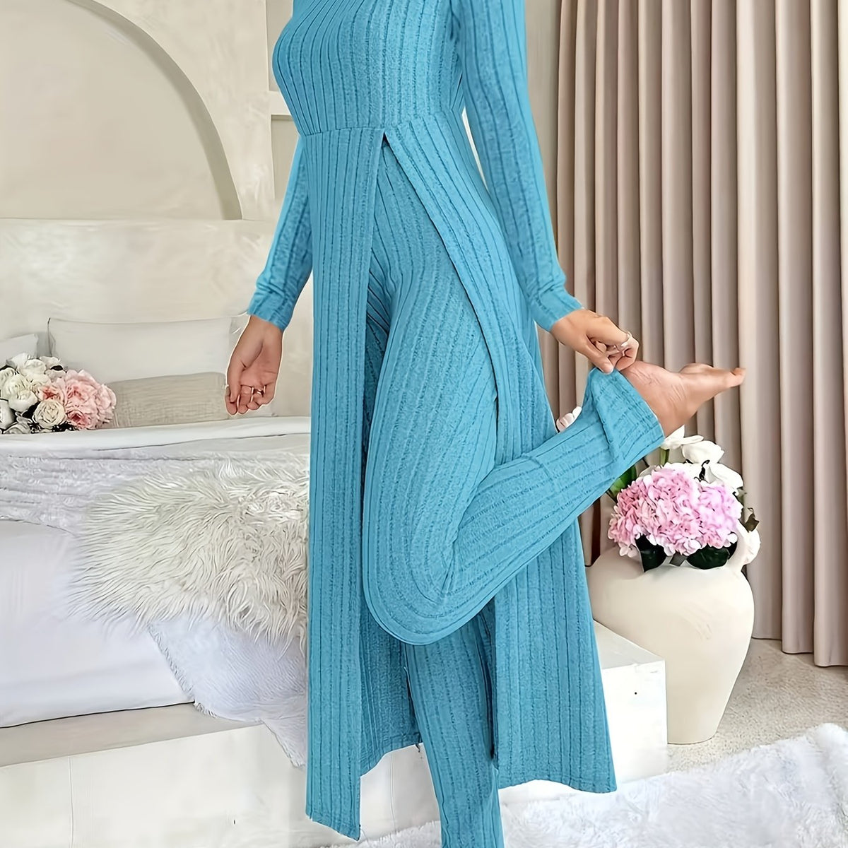 High-Slit Robe Set