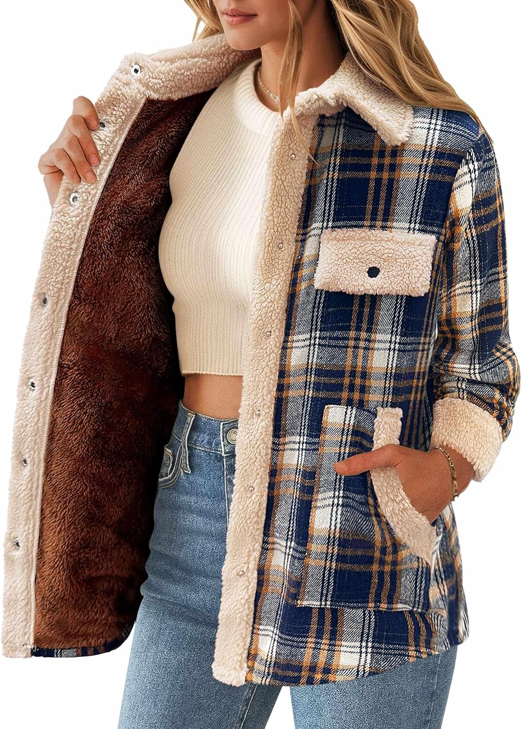 Flannel Jacket Fleece Shacket