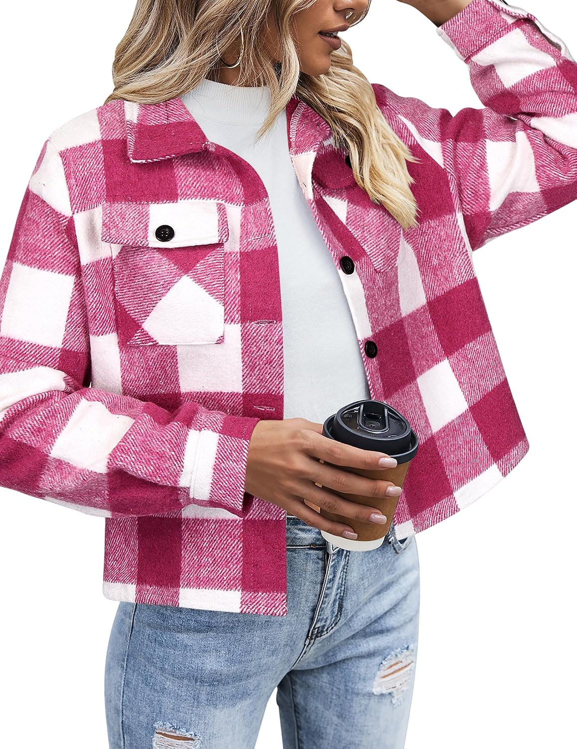 Cropped Plaid Shacket