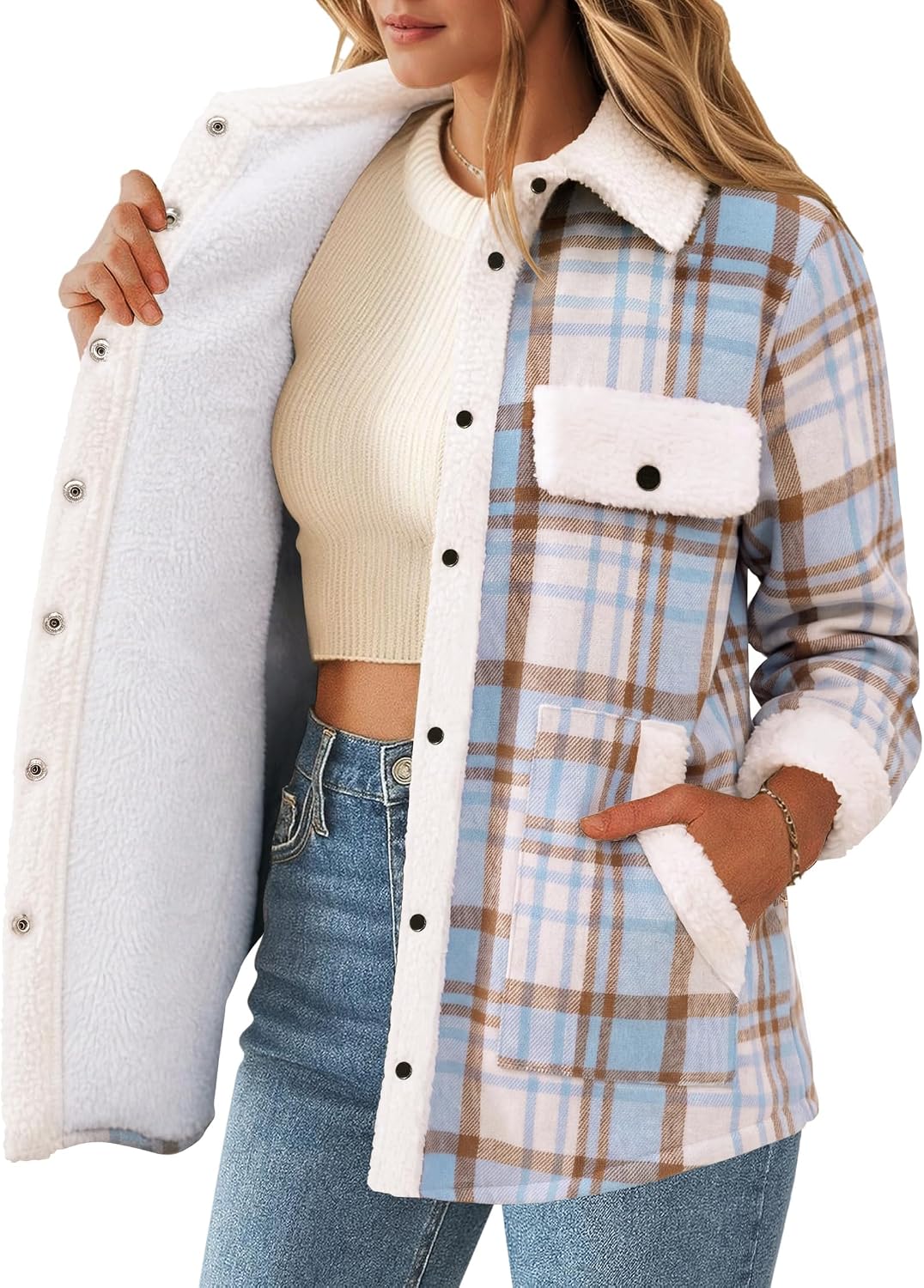 Flannel Jacket Fleece Shacket