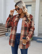 Sherpa Lined Plaid Coat