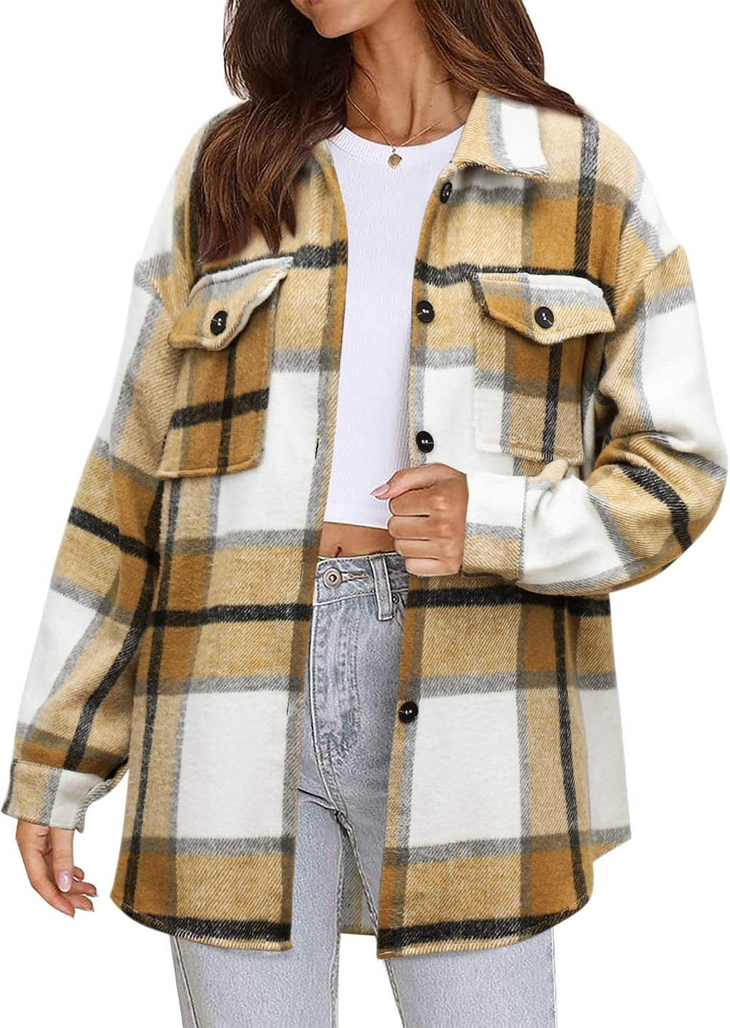 Classic Plaid Shirt Jacket